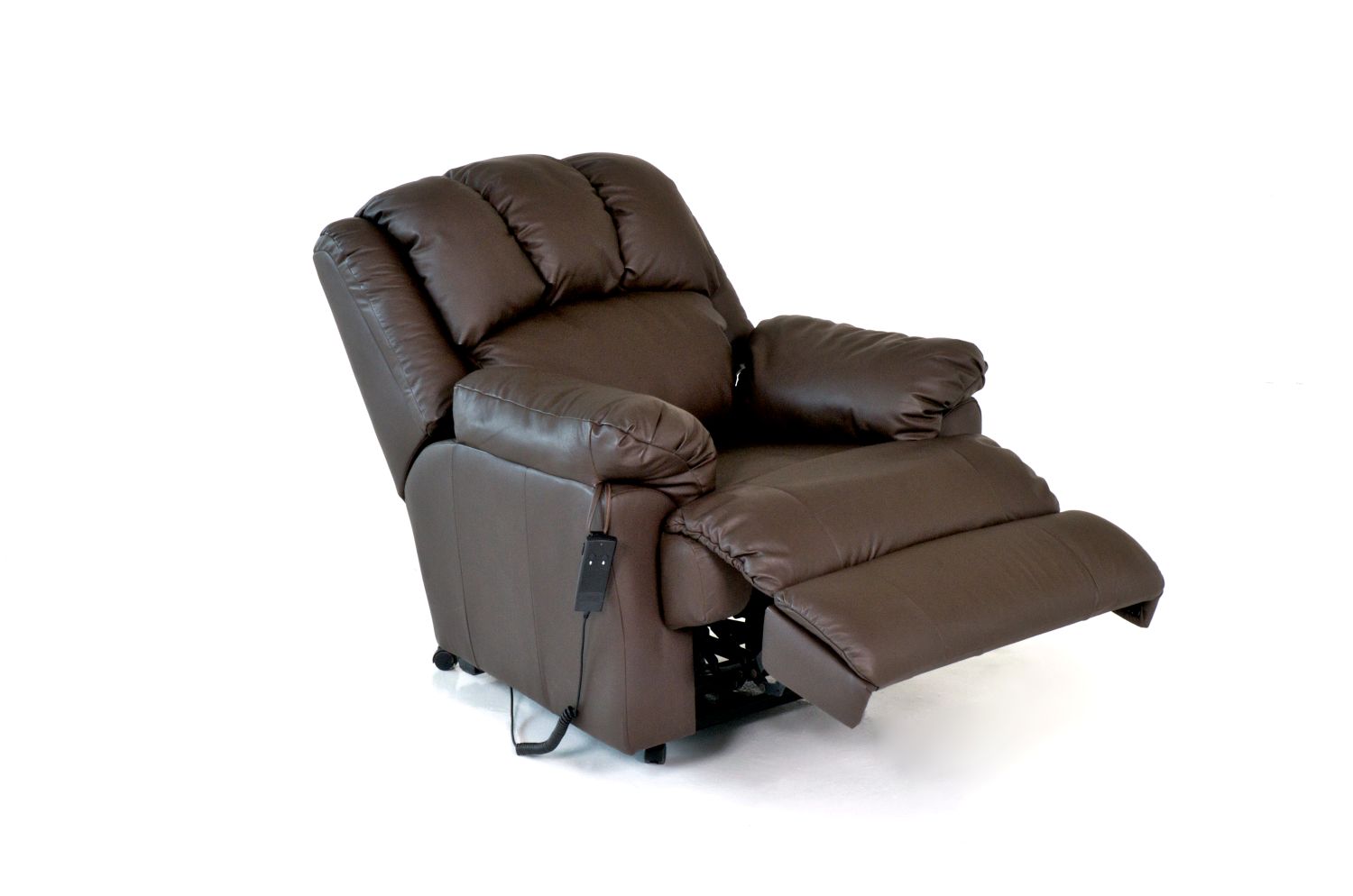 brown reclining leather chair